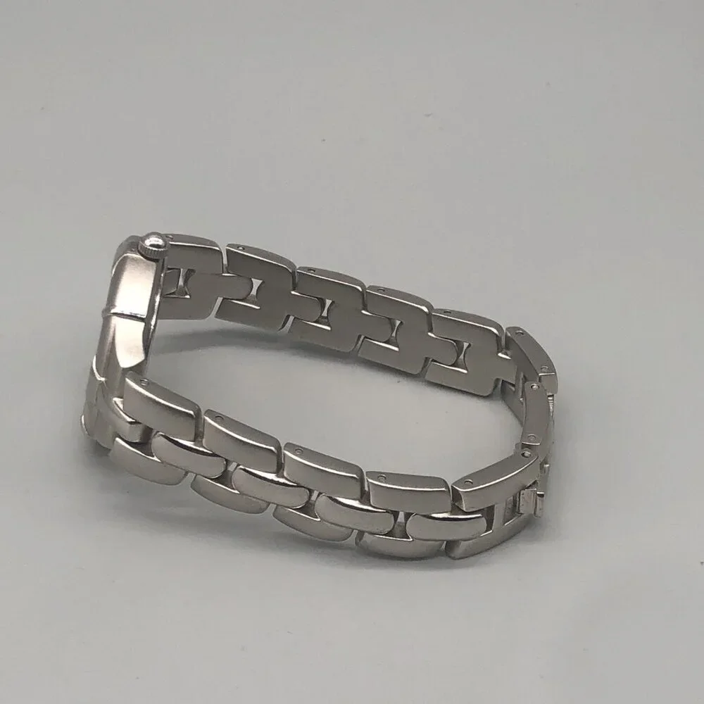 3/$30 Anne Klein Watch Women Silver Tone Round Dial 27MM Date Window New Battery